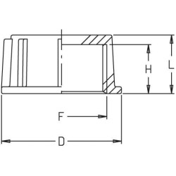 Uždengimo dangtelis F 1 1/4" 8044301