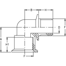 90° alkūnė 2" F/M 8021401