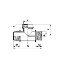 T formos jungtis V/F/V 1" 1322040
