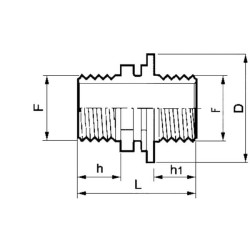 Dvigubas nipelis M/M 1 1/2" 2502060