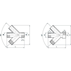 Skersinė 45° 1/2" išorinis/vidinis sriegis 160120AKB