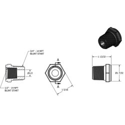 Dvigubas nipelis V/F 3/4"x 1/2" RB075050