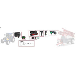 Purkštuvo sijos komplektas, 5 sekcijos, jungiklių dėžutė KITC5