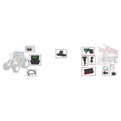 7 sekcijų purkštuvo komplektas, ekranas KITE7