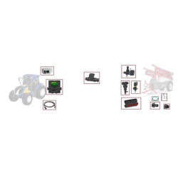 7 sekcijų purkštuvo komplektas, ekranas, GPS kompiuteris KITF7