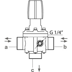 Slėgio reguliavimo vožtuvas 1 colio išorinis sriegis 200 l/min, 20 barų GEP8384014