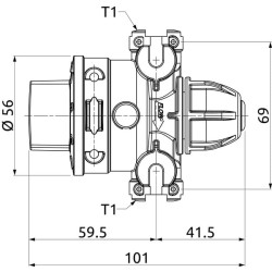 Mažo tūrio reguliatorius T1F 0,8/3,0 mm 441215AKB