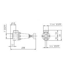 Slėgio mažinimo / reguliavimo vožtuvas 1 1/4"x1" 20 bar 00200000
