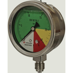 Manometras Ø63mm 0-20-40-60 1/4" BSP apatinis prijungimas MA632060E