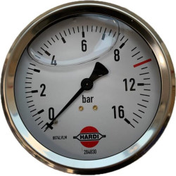 Manometras Ø100 0-16 bar 1/4". 73843600