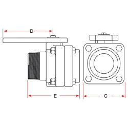 Vožtuvas 2" išorinis NPT x 2" vidinis VSMT200