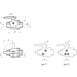T7 dvikryptis rutulinis vožtuvas su prailgintuvu 45514407A