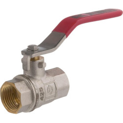 Rutulinis vožtuvas BSP 2x vidinis 1/2" sriegis + nerūdijančio plieno rankena KS12FKR