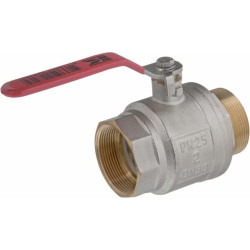 Rutulinis vožtuvas BSP vidinis/išorinis sriegis 2" + nerūdijančio plieno rankena KS2MKR