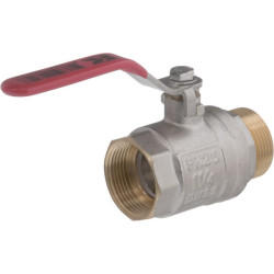 Rutulinis vožtuvas BSP vidinis/išorinis sriegis 1 1/4" + nerūdijančio plieno rankena KS114MKR