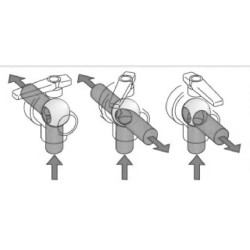 Rutulinis vožtuvas 3/4" - Ištisinis, ilga rankena, 3 padėčių 45531113A