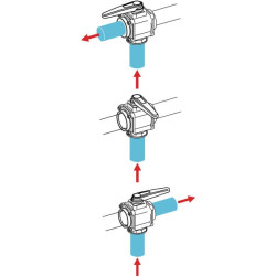 Rutulinis vožtuvas T9 kl., vidurinis, 3 padėčių 453027S99