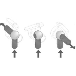 Rutulinis vožtuvas 1 1/4" pertraukiamas 3 padėčių 45521115