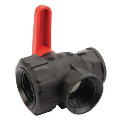 Rutulinis vožtuvas 1 1/4" Viton sandariklis 3 padėčių 45531115V