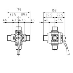 Rutulinis vožtuvas 5 padėčių 1 1/4" VTDC1300
