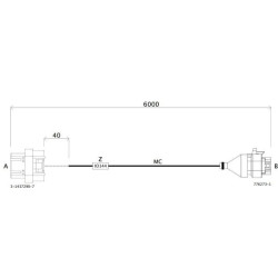 Monitor-IN korpuso jungties kabelis 3,3 m 4679002210