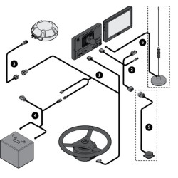 FJD AT2 automatinio vairavimo komplektas, 1 antena, SBAS+RTK versija, FJDAT2
