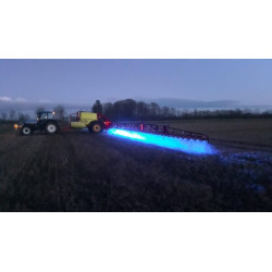 LED darbo žibintas, 27 W, 500 lm, kvadratinis, mėlynas, 105 x 60 x 117 mm „Deutsch“ kištukas, kryptinis spindulys, 9 LED, Kramp 