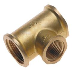 Žalvarinis T formos jungiamasis elementas 3xF 1/8" 80120