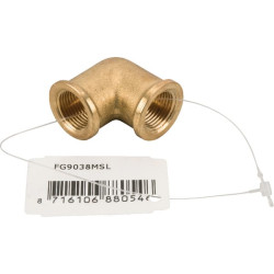 Žalvarinė alkūnė 2xF 3/8" FG9038MSL