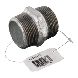 Dvigubas nipelis, išorinis sriegis, cinkuotas 1 1/2" FG280112L