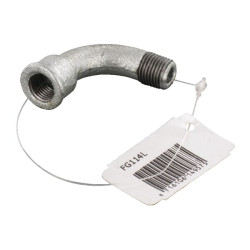 90° alkūninis sriegis, vidinis/išorinis, cinkuotas 1/4" FG114L