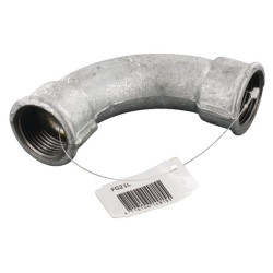 90° alkūninis sriegis, cinkuotas, 1" FG21L