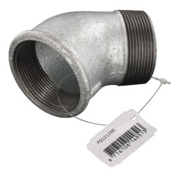 Alkūnė 45°, išorinis/vidinis sriegis, cinkuota, 2" FG1212WL