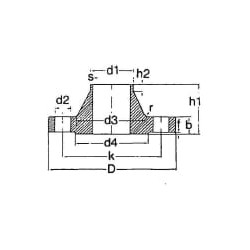 Suvirinimo flanšas be vamzdžių DN32/42,4 FG263542RVS