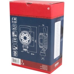 Case - IH 740 LA10016 Darbinis šviesos diodas, 25W, 2000lm, apvalus, 10/30V, Ø 117mm, taškinis sKaištisdulys, 6 LED, Kramp