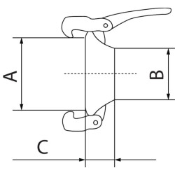 2 colių vidinis sriegis, privirinamas 2220000Z