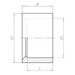 Redukcinė įvorė 32x20mm 70320201GP