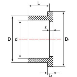PVC apykaklės įvorė 200 mm 7200135GP