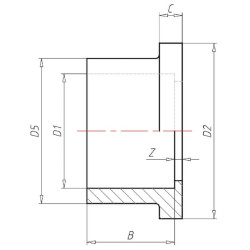 PVC apykaklės įvorė 225 mm 7225135