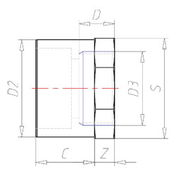 Adapterio įvorė 110 mm x F 3" 7110361