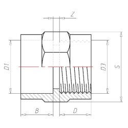 Adapterio įvorė 20 mm x F 1/4 colio 7201461