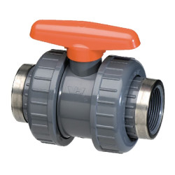 PVC kairysis vožtuvas DID 1 1/2"x1 1/2" KS112PVC