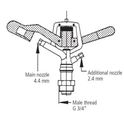 Purkštuvai V35 BU 3/4" WG354424