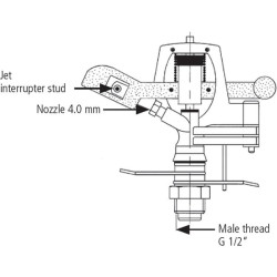 Reguliuojamas purkštuvas V80, išorinis sriegis 1/2" WG803000
