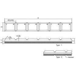 Dėvėjimosi juostelė, įpjauta 240x100x23mm CCB24010023N