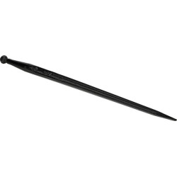 Krautuvo dantis, tiesus, dvigubas T formos profilis 38x810mm, smailus galas su M22x1,5mm veržle, juodas, Battista Porteri FT1