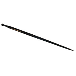 Krautuvo dantis, tiesus, dvigubas T formos profilis 36x1100mm, smailus galas su M22x1,5mm veržle, juodas, Battista Porteri RT1