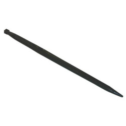 Krautuvo dantis, tiesus, dvigubas T formos profilis 42x1000mm, smailus galas su M28x1,5mm veržle, juodas, Battista Porteri FT36