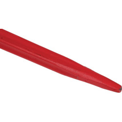 Krautuvo dantis, tiesus, žvaigždės formos 40x1200 mm, smailus galas su Ø11,5 ritininiu kaiščiu, raudonas FT4067