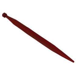 Krautuvo dantis, tiesus, kvadratinis, 37x610 mm, smailus galas su M20x1,5 mm veržle, juodas, Battista Porteri FT32